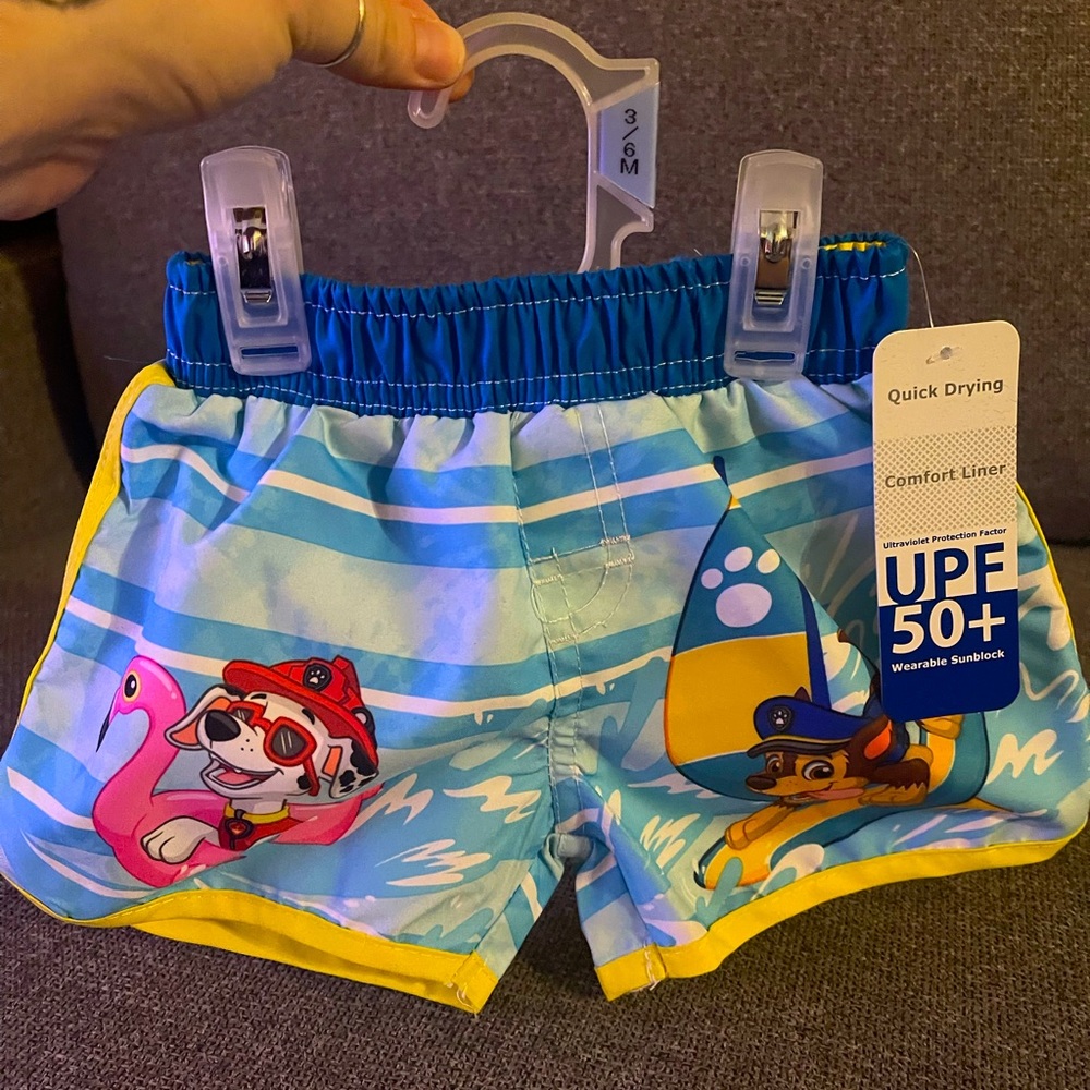 Paw patrol swim trunks for infants
